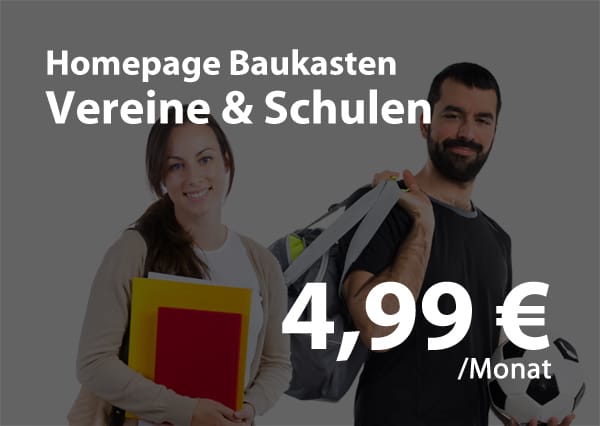 Homepage Baukasten – Vereine & Schulen