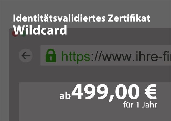 Identitäts-Validiertes – Wildcard Zertifikat für 499€