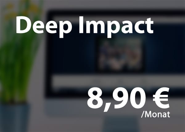 Webhosting Paket - Deep Impact für 8,90€