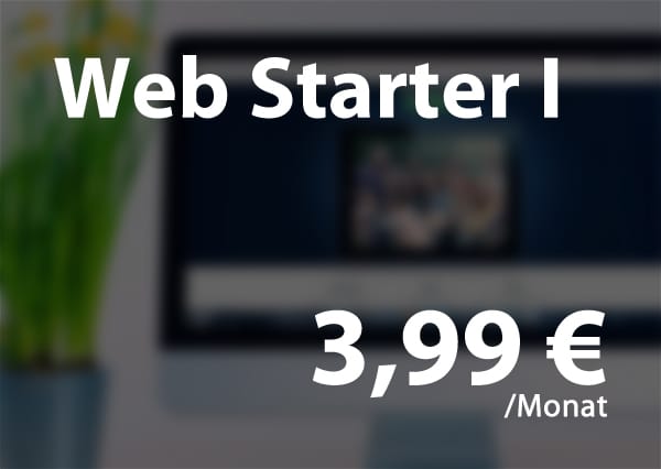 Webhosting Paket - Web Starter 1 für 3,99€