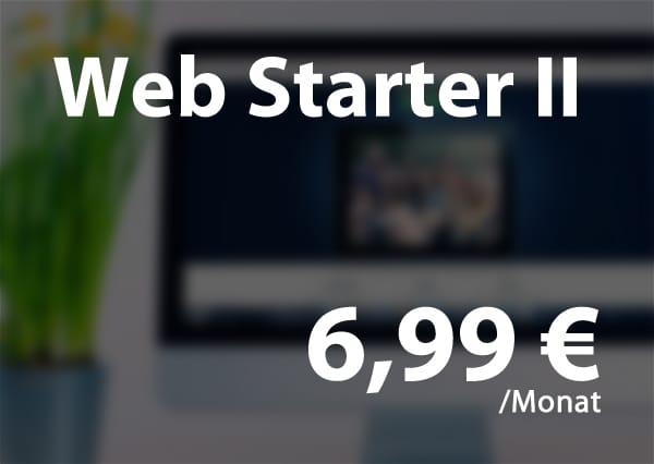 Webhosting Paket - Web Starter 2 für 6,99€