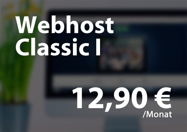 Webhosting Paket - Webhost Classic 1 für 12,90€