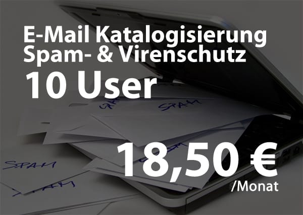 E-Mail - Spam und Virenschutz 10 User